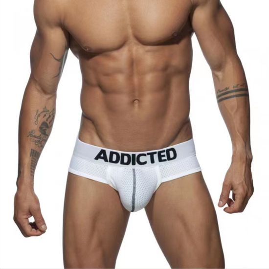 Мужские трусы брифы белые Addicted AD2080-1