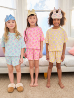 Пижама для девочки Next N59-623, 3 шт., Розовый, Голубой, Светло-желтый