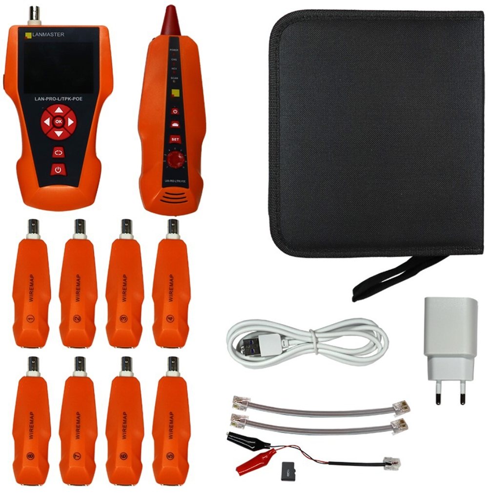 Тестер  Lanmaster LAN-PRO-L/TPK-POE-8R