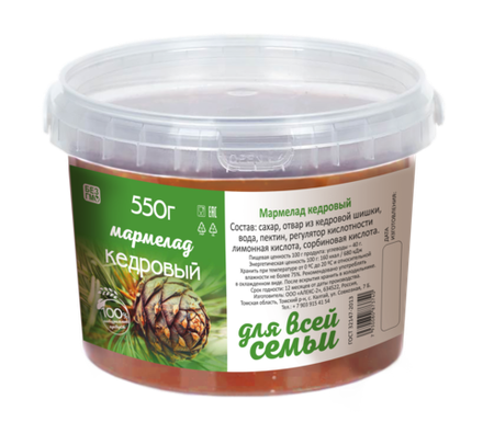 Мармелад Кедровый 550гр.