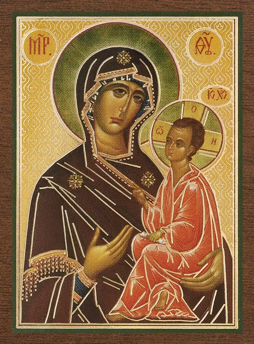 Икона БМ "Тихвинская" 4х6 на МДФ-6