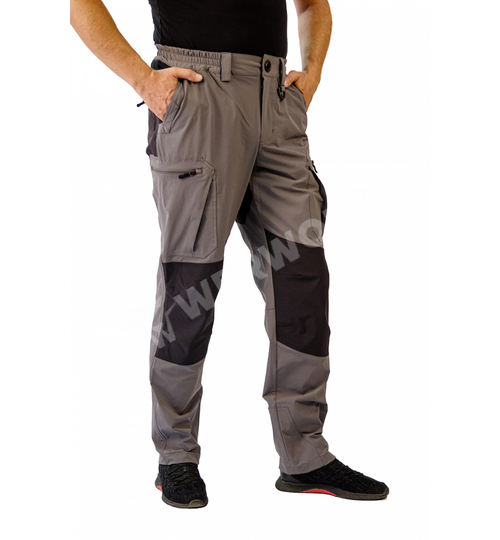 Брюки мужские "Shark ligh" (Серые софт-шелл на трикотаже 758-002)WERWOLF