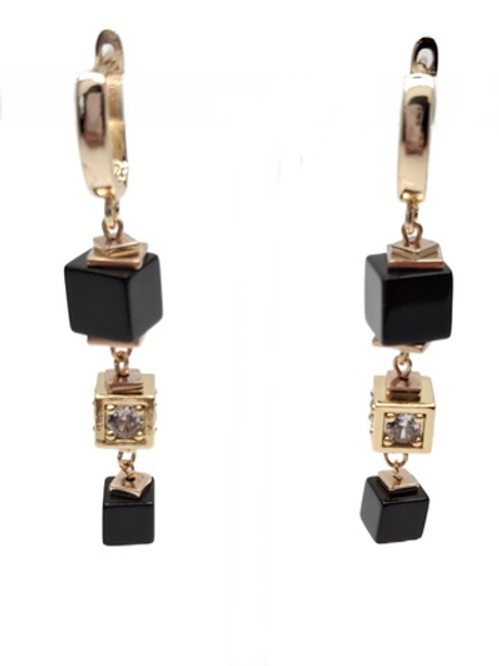 91002966 Серьги Роман с камнем