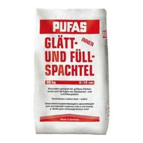 Шпатлевка гипсовая Pufas Glatt-und Fullspachtel белый мешок №3 25 кг
