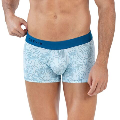 Голубые трусы-хипсы с принтом Emphatic Trunks (Размер: S) (Цвет: голубой)