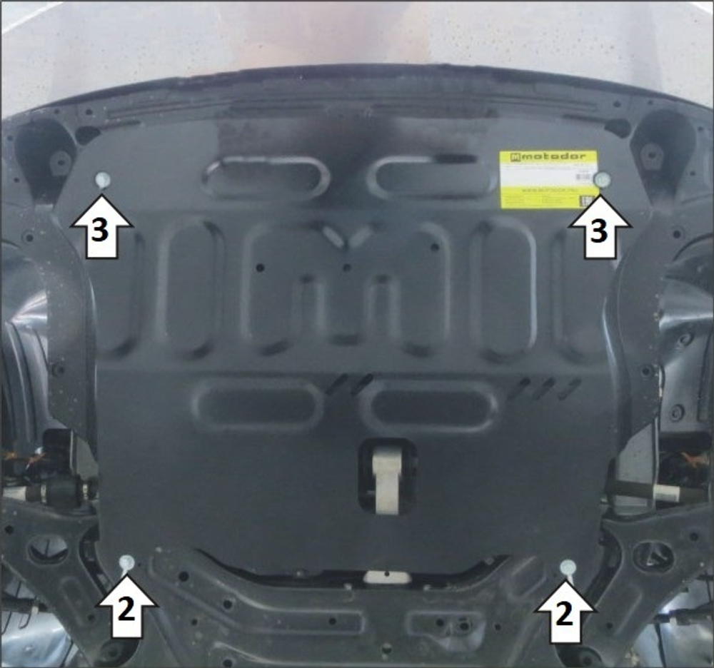 Защита картера двигателя, КПП (2 мм, сталь) для Kia Sportage R 2022- Motodor.71004