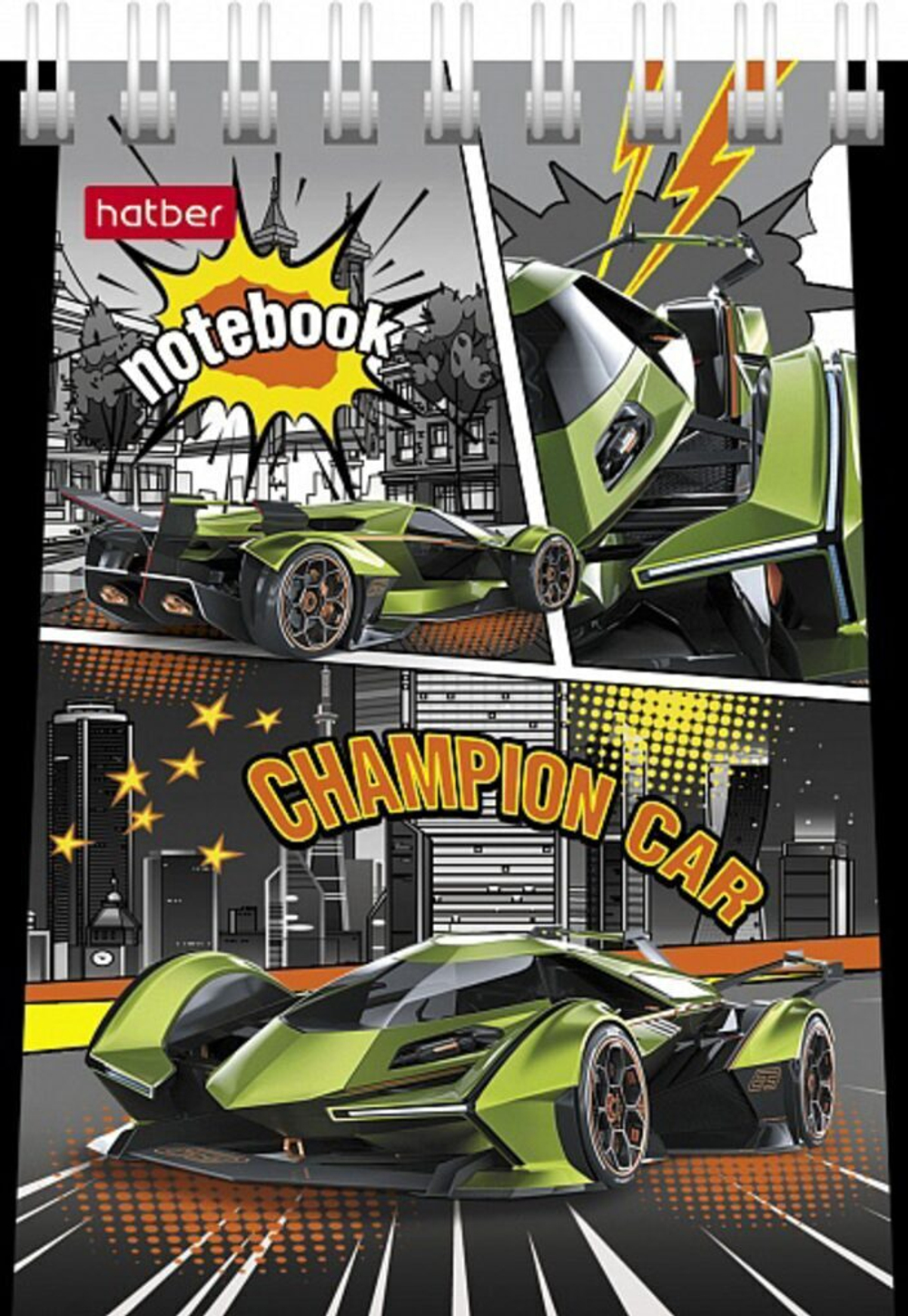 Блокнот А7 40л гребень "Авточемпион" клетка