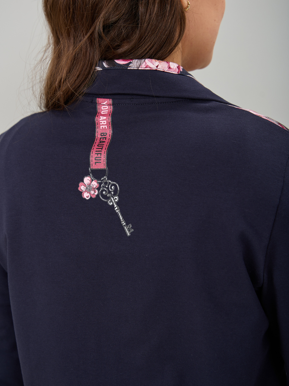 Костюм с брюками КБ-384/тсиний-пионы