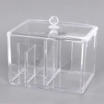 Диспенсер для ватных дисков и палочек»ФАНТЭНЕГРО», прозрачный, 15*11*12,7см