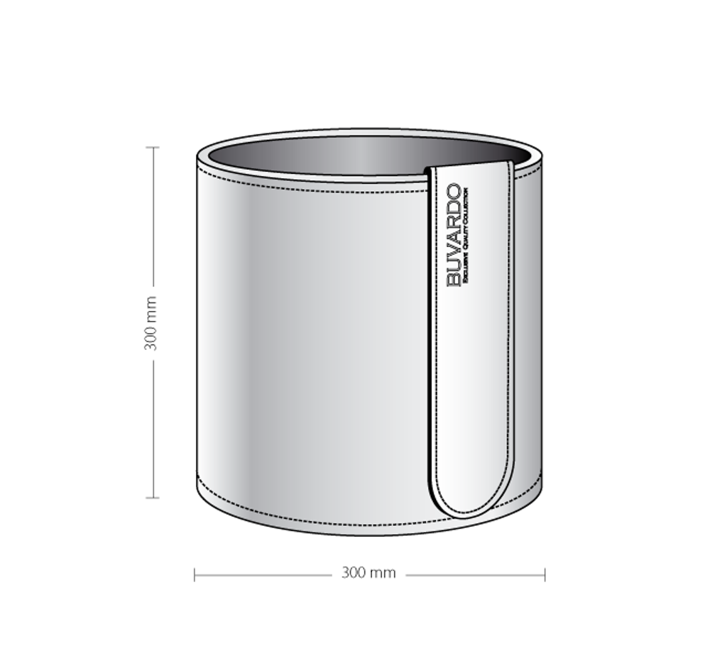 Корзина для мусора из кожи цвет ЗЕЛЕНЫЙ