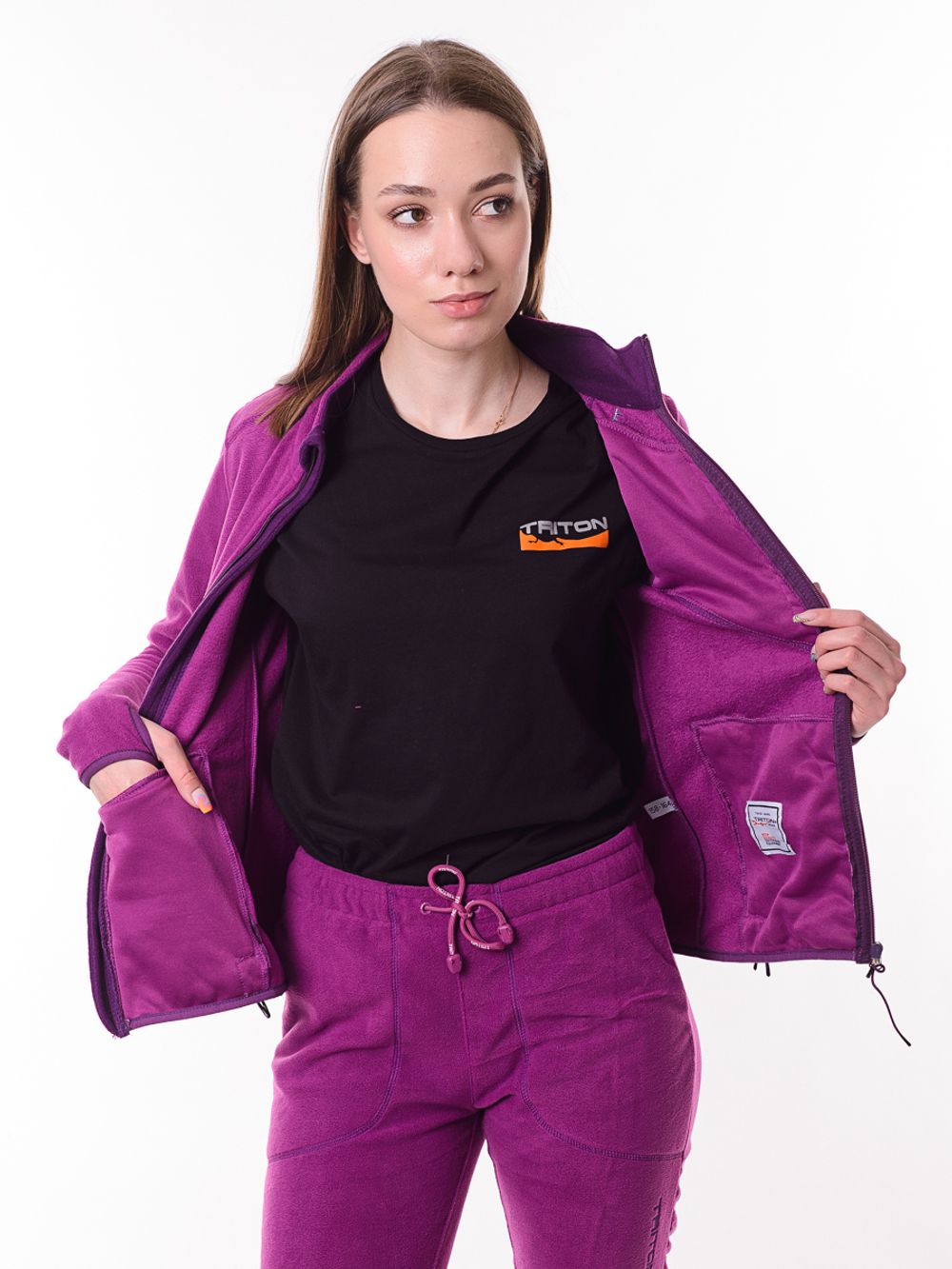 Флисовый костюм "Рич" Женский (Флис, фиолетовый) Triton