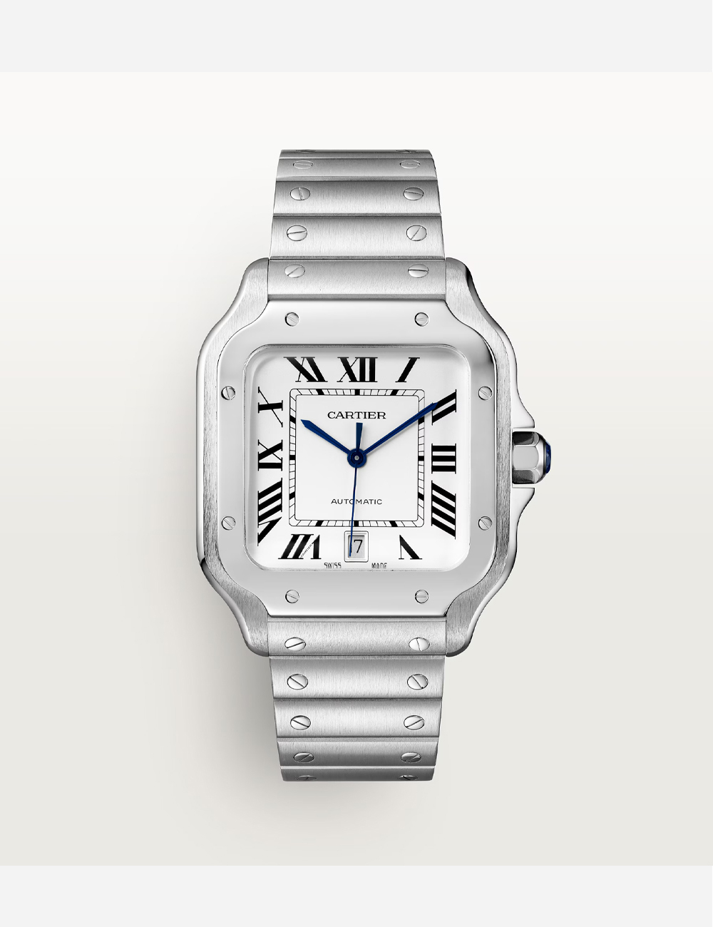 Наручные часы Cartier Santos L Silver (WSSA0018)