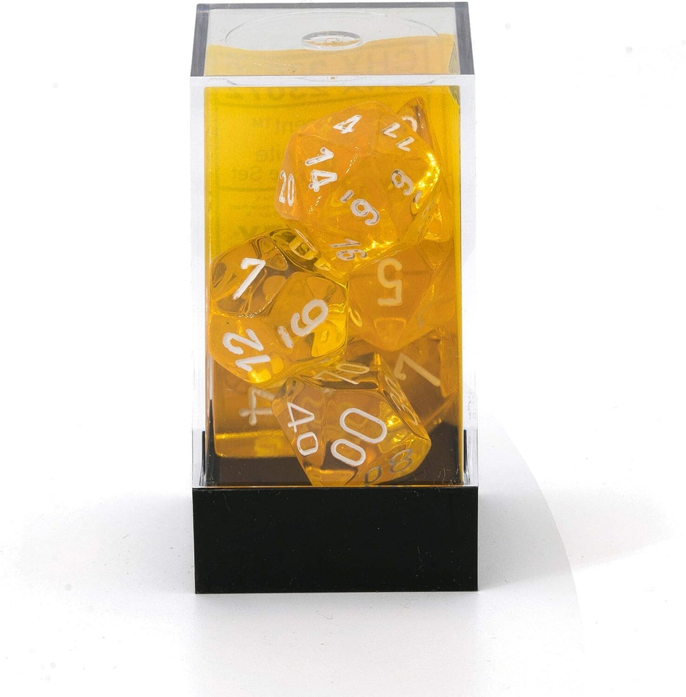 Chessex 7-dice set Yellow/White