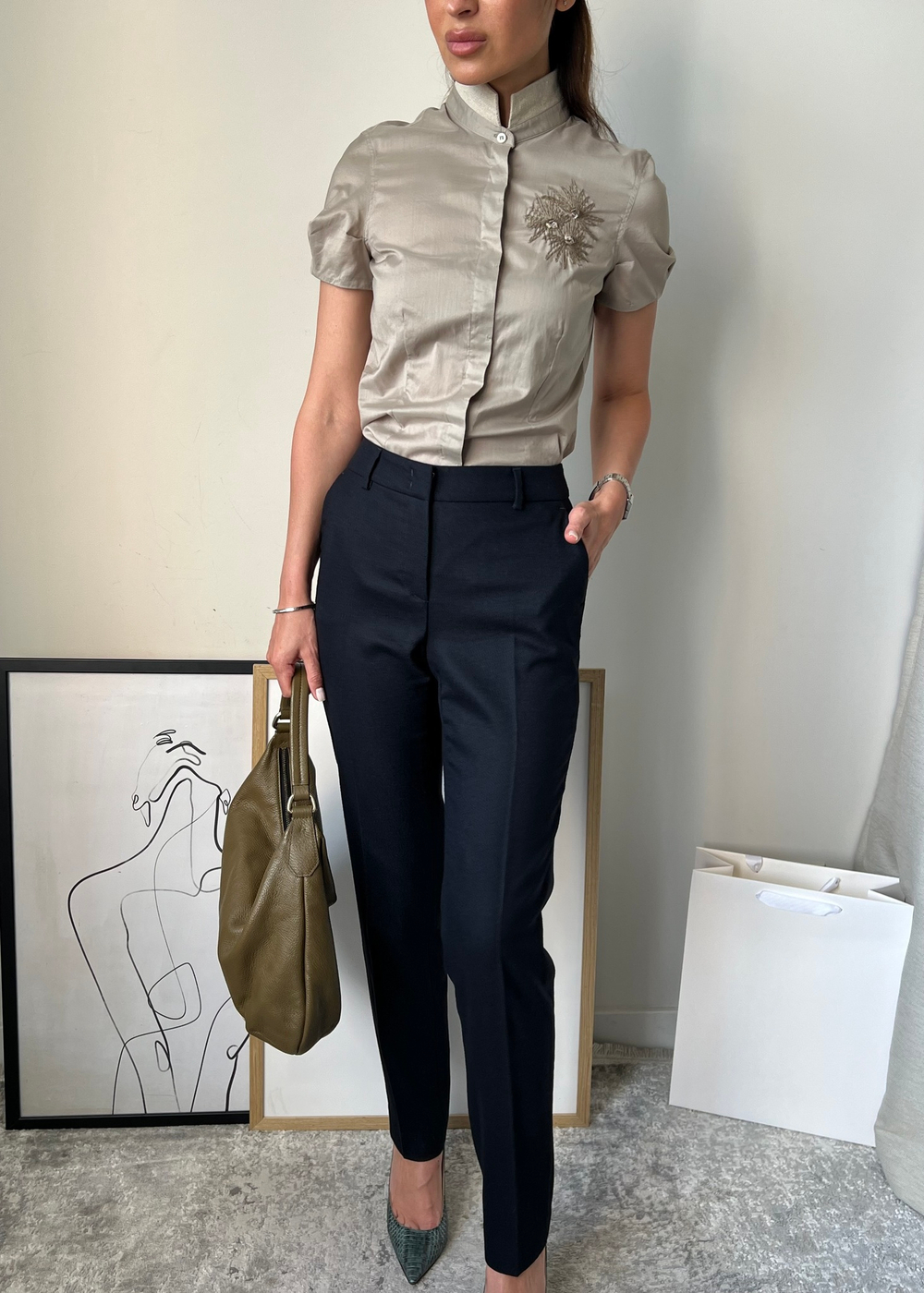 Хлопковая рубашка Brunello Cucinelli, S