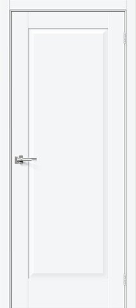 Межкомнатная дверь  Прима 10 ПЭТ White Silk (белый матовый, без текстуры)