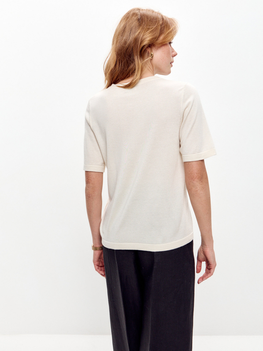 Футболка из шелка и кашемира