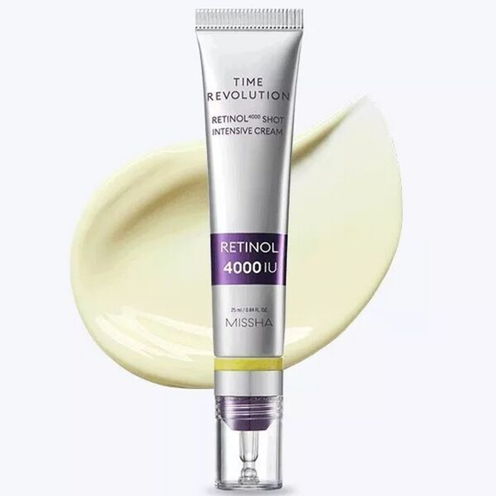Интенсивный крем для лица c ретинолом Missha Time Revolution Retinol 4000 Shot Intensive Cream, 25мл