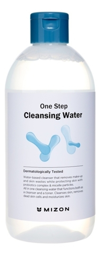 MIZON Мицеллярная вода с пробиотиками - ONE STEP CLEANSING WATER , 500 мл