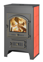 Печь-Камин ВЕЗУВИЙ ПК-01 (205) с плитой красн.12 кВт (200 м3) Ø 150 мм