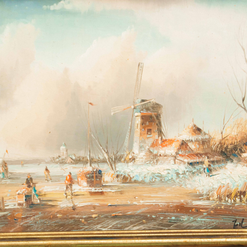 Голландский пейзаж с мельницей