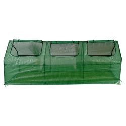 UGH-S32 L270 GREEN-GREEN Парник уличный. 270x90x90см. Металлическая труба в ПВХ. цвет зеленый. Тент из армированного полиэтилена 135г-м2. цвет сетки зеленый. TM ФитоЛето