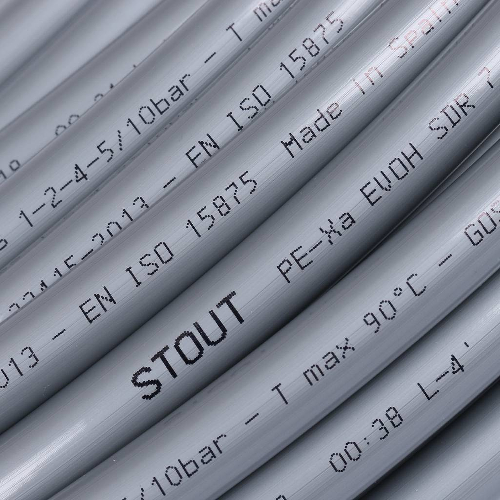 STOUT 16х2,0 (бухта 500 метров) PEX-a труба SPX из сшитого полиэтилена с кислородным слоем, серая.