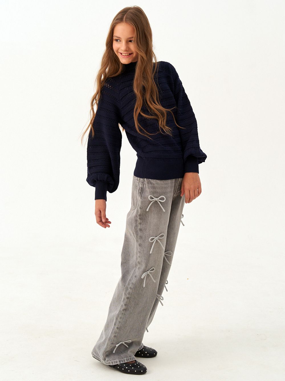 Джемпер для девочки AT1215 синий