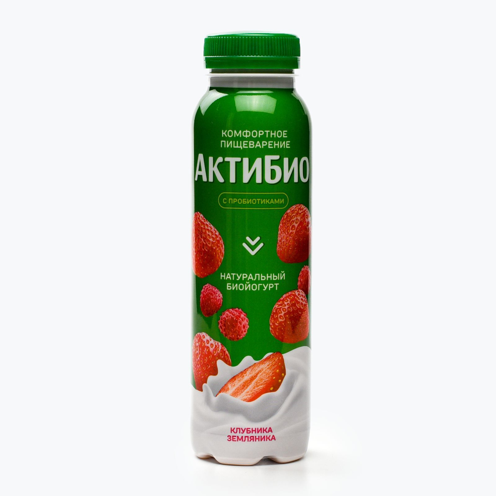 АктиБио йог питьевой 260гр Клубника-земляника