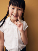 Блуза с коротким рукавом школьная для девочки Next Q76-795, Белый