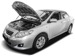 Упоры капота для Toyota Corolla E150 2006-2013, 2 шт., UTOCOR021