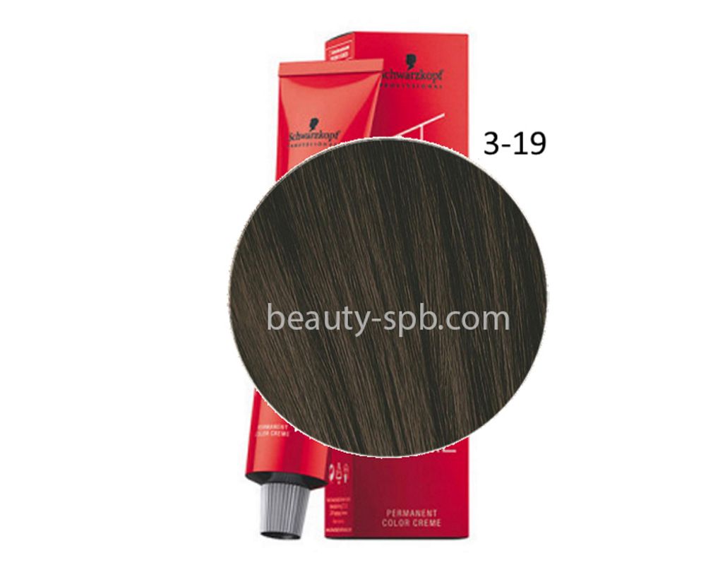 Schwarzkopf Professional краска для волос Игора Royal цвет 3-19 Темный коричневый фиолетовый 60мл