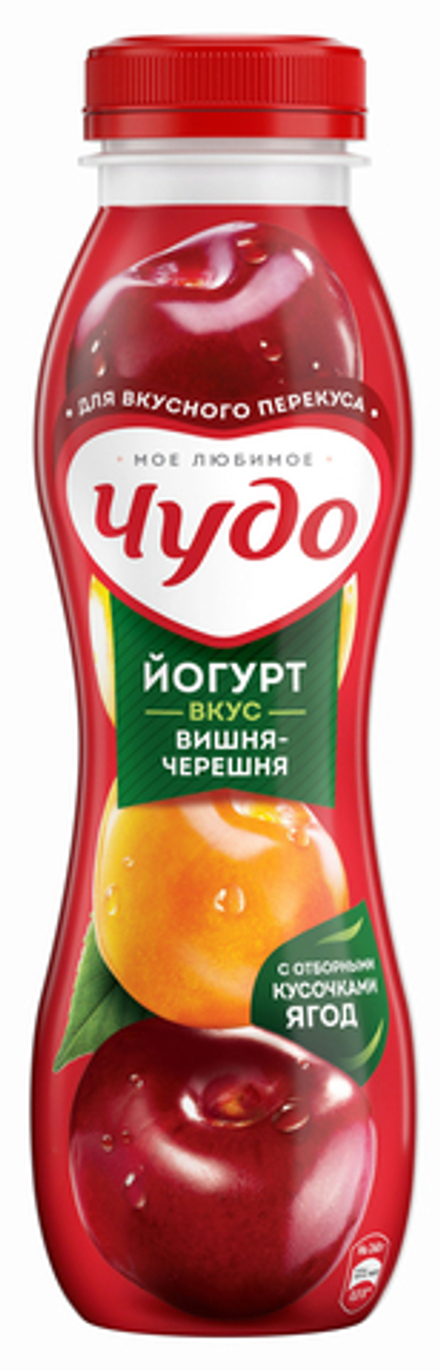 Чудо Йогурт Фруктовый со Вкусом Вишня-Черешня 260гр