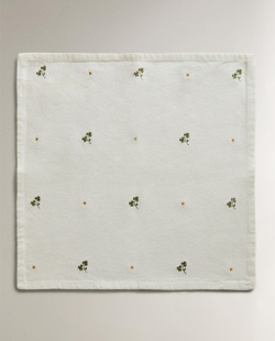 Zara Home столовая салфетка из хлопка, вышивка, 45 45 см (комплект 2 шт.)
