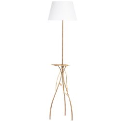 Светильник напольный торшер Нимфея с абажуром Сити-2 Белый