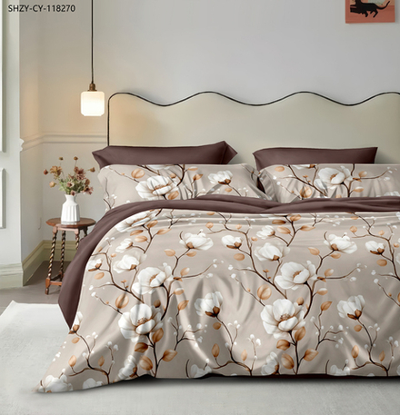 КПБ Дуэт с простыней на рез. 180х200 ПОПЛИН "П8"