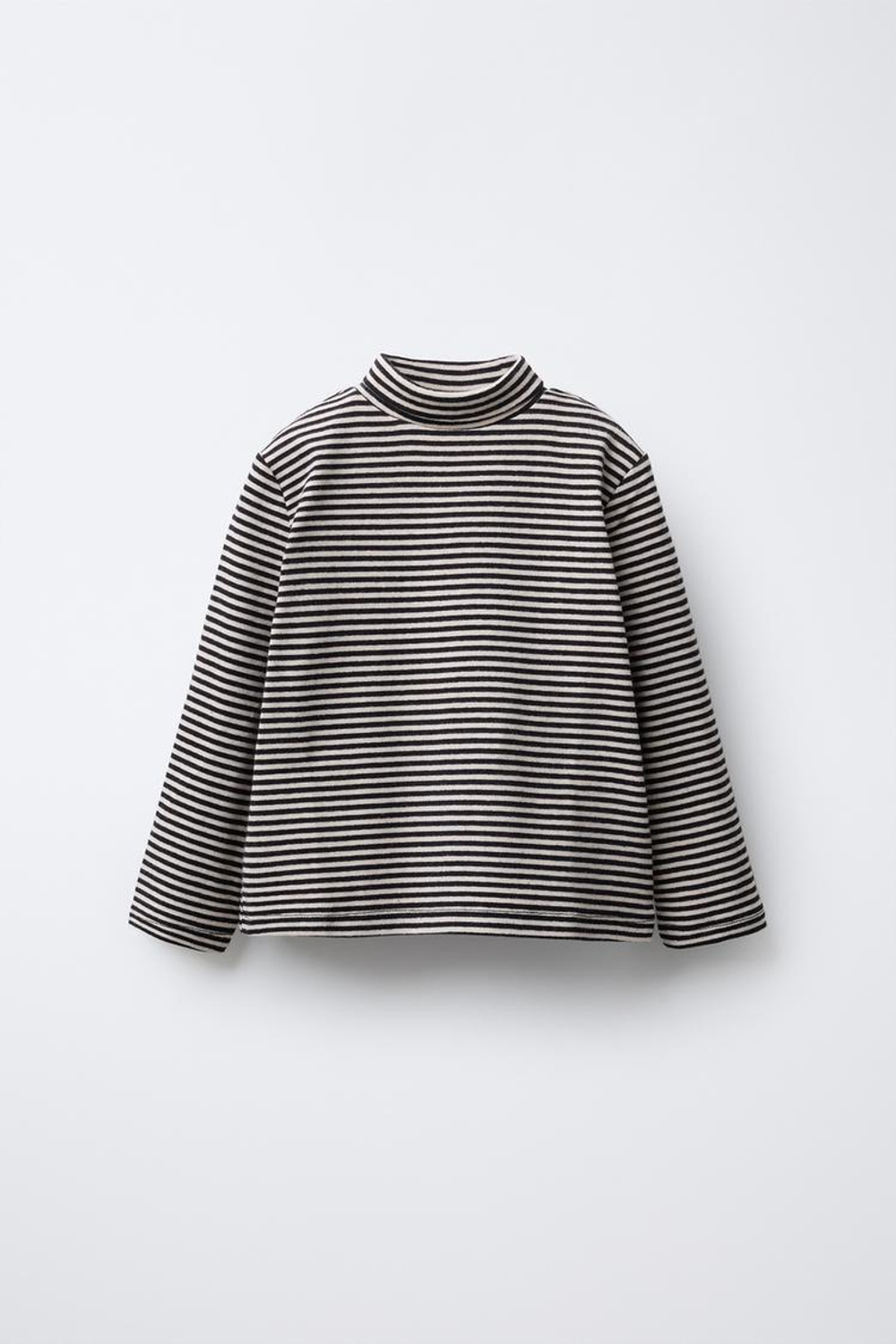 ZARA ТОП С ВОРОТНИКОМ-СТОЙКОЙ, ЧЕРНЫЙ/БЕЛЫЙ