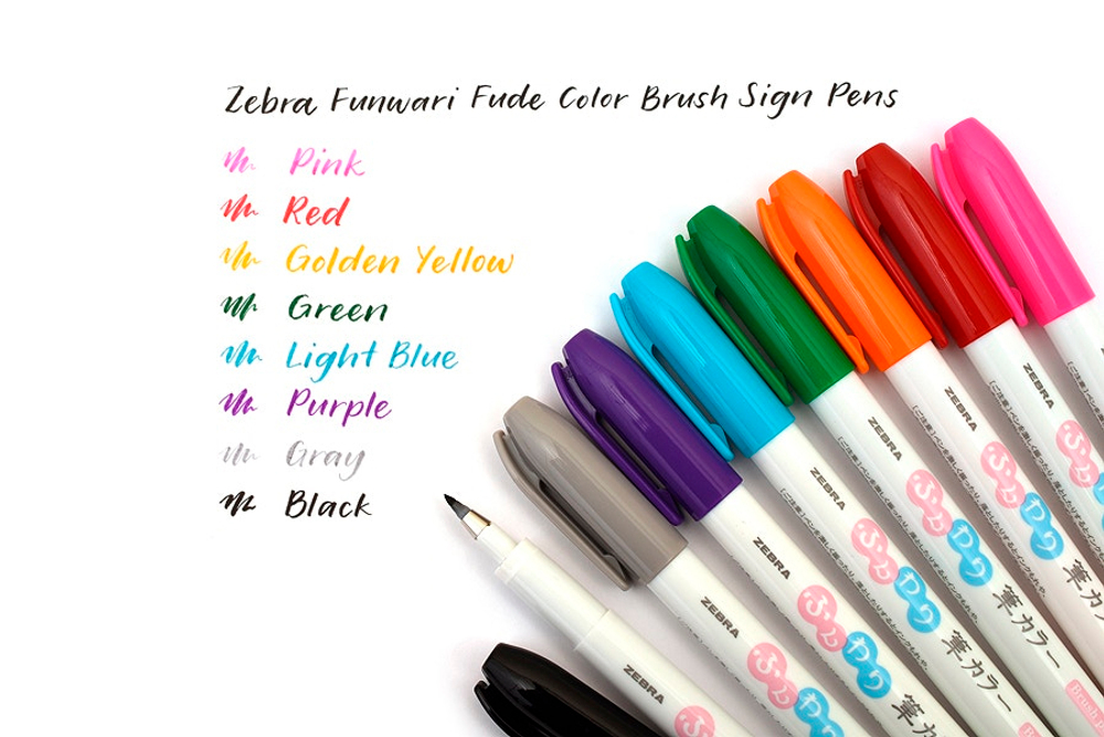 Zebra Funwari Fude Color - 8 цветов