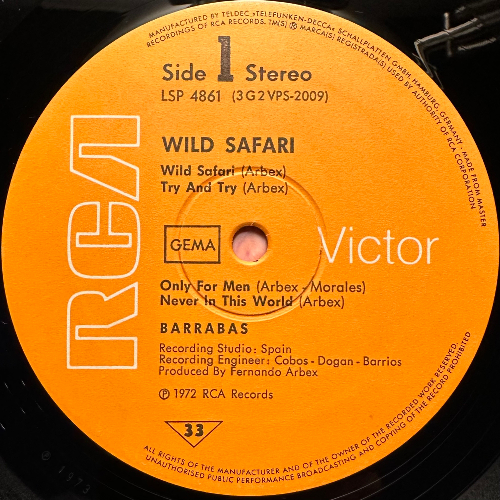 Barrabas - Wild Safari (Германия 1972г.)