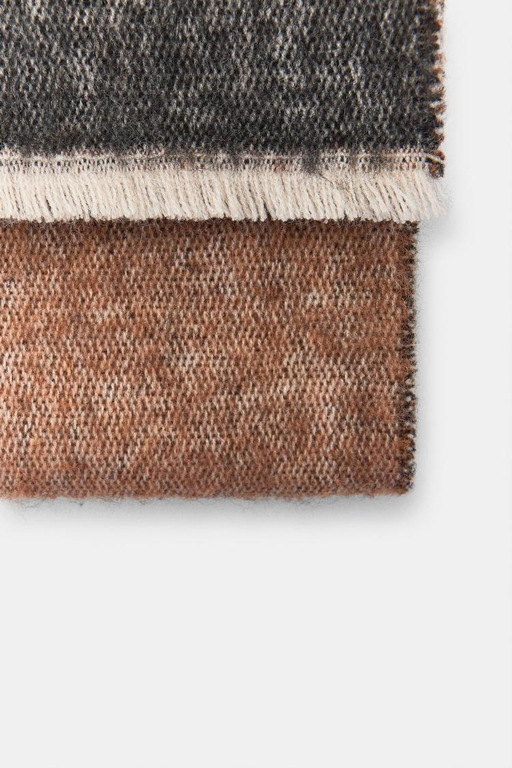 ZARA ЖАККАРДОВЫЙ ШАРФ, РЫЖЕВАТО-КОРИЧНЕВЫЙ