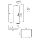 Душевой уголок Grossman Style 110х80 120.K33.05.1180.21.02 профиль Черный матовый стекло шиншилла