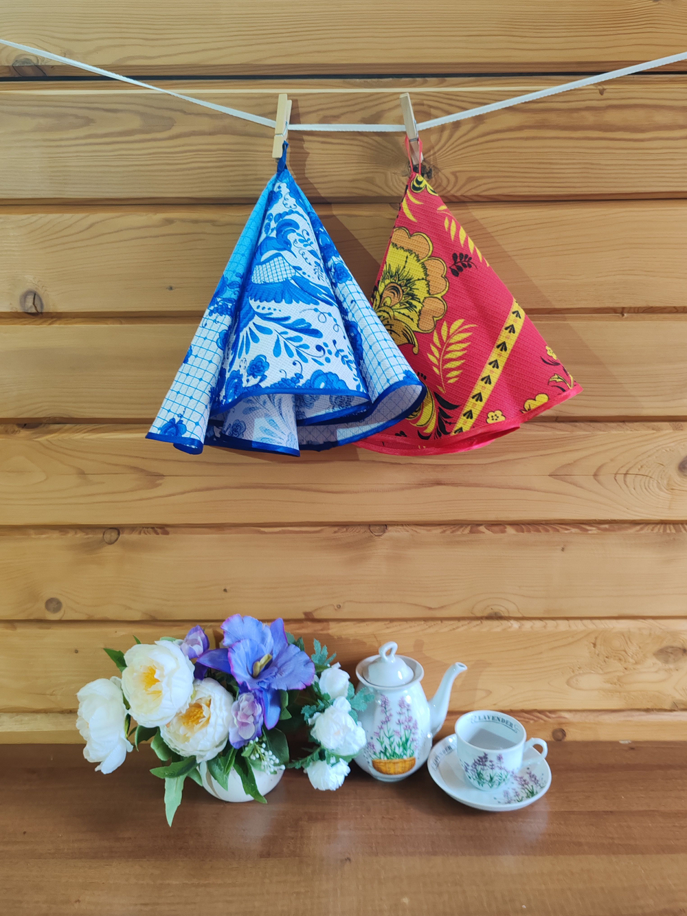 Полотенце кухонное, круглое, 2 шт, вафельное полотно