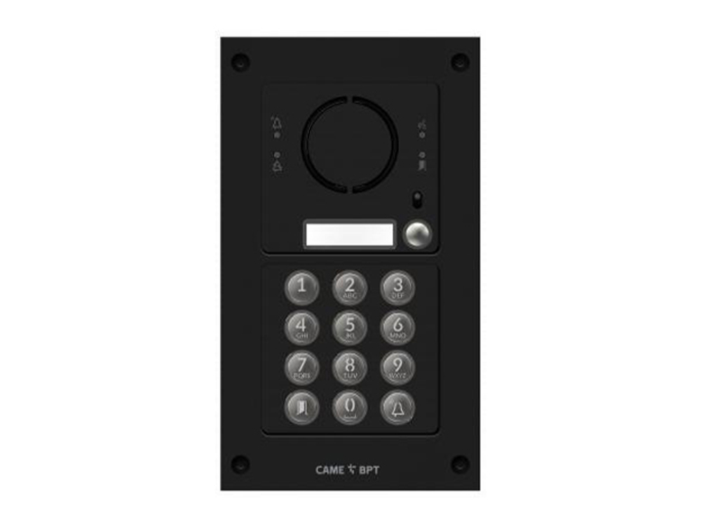 Вызывная вандалозащитная IP-аудиопанель MTM с 1 кнопкой, кодонаборной клавиатурой, 2 модуля, цвет темно-серый