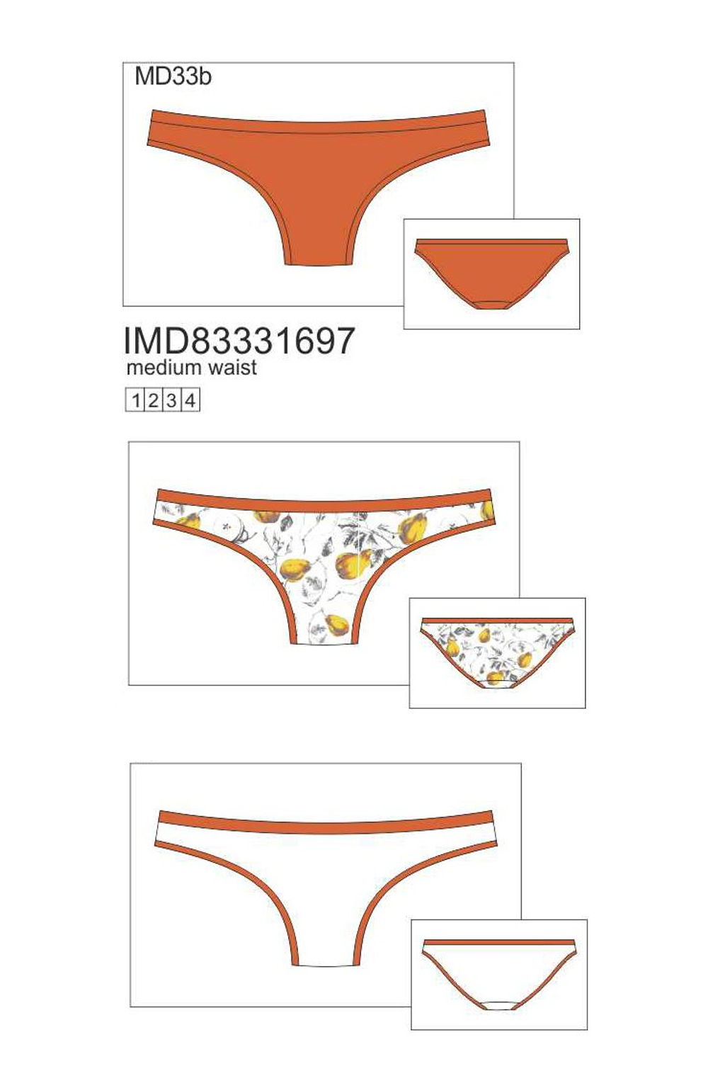 Комплект IMD Pear 83331697 Set Slip (3 пары) Innamore