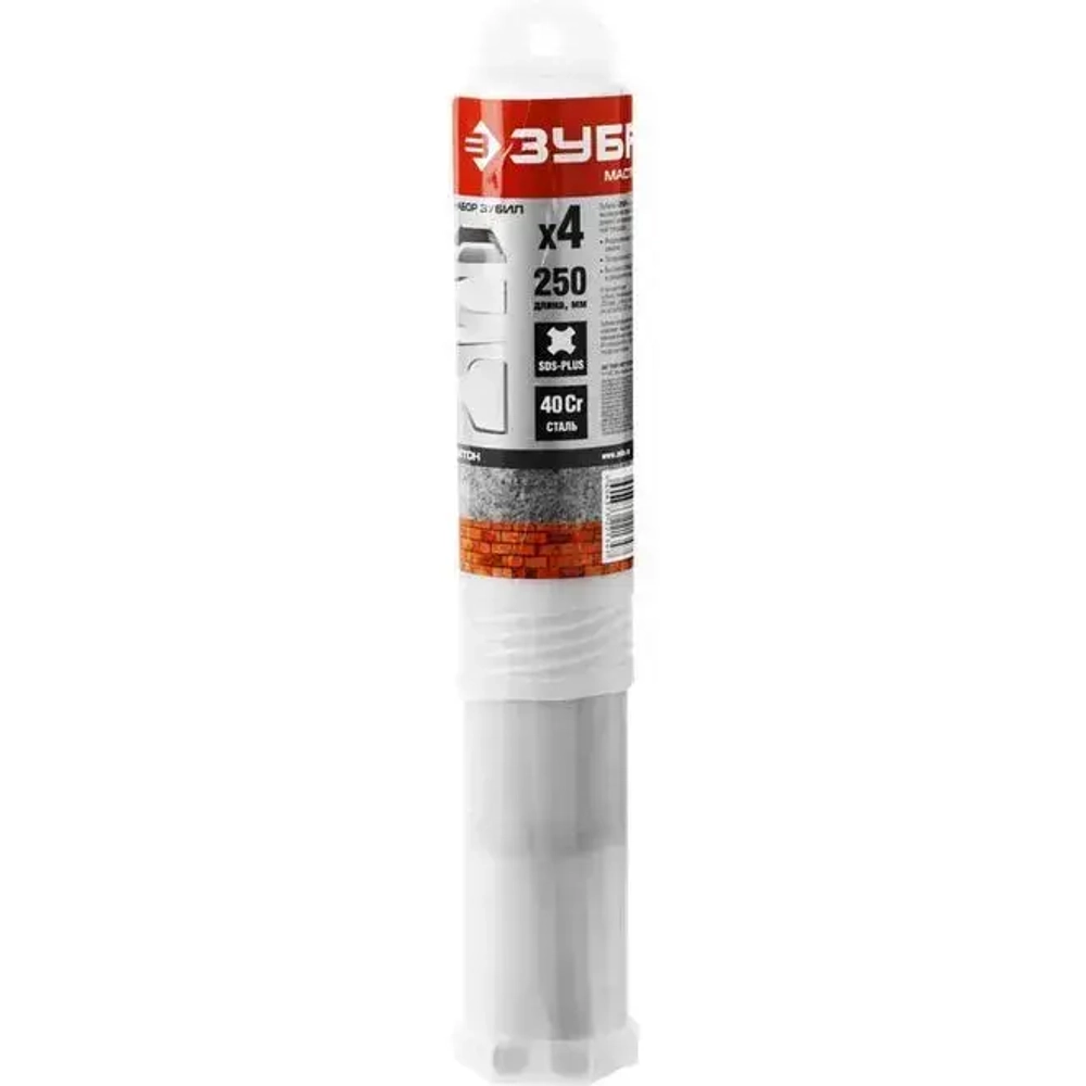 Набор зубил для перфораторов SDS-Plus (4 шт.) Зубр 29230-H4