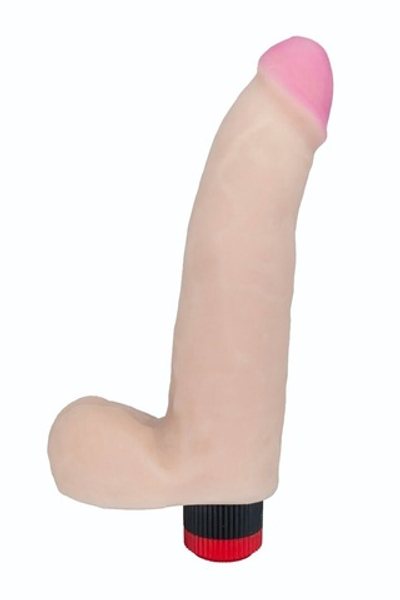 Реалистичный вибратор из неоскин - 23,2 см. (Цвет: телесный)