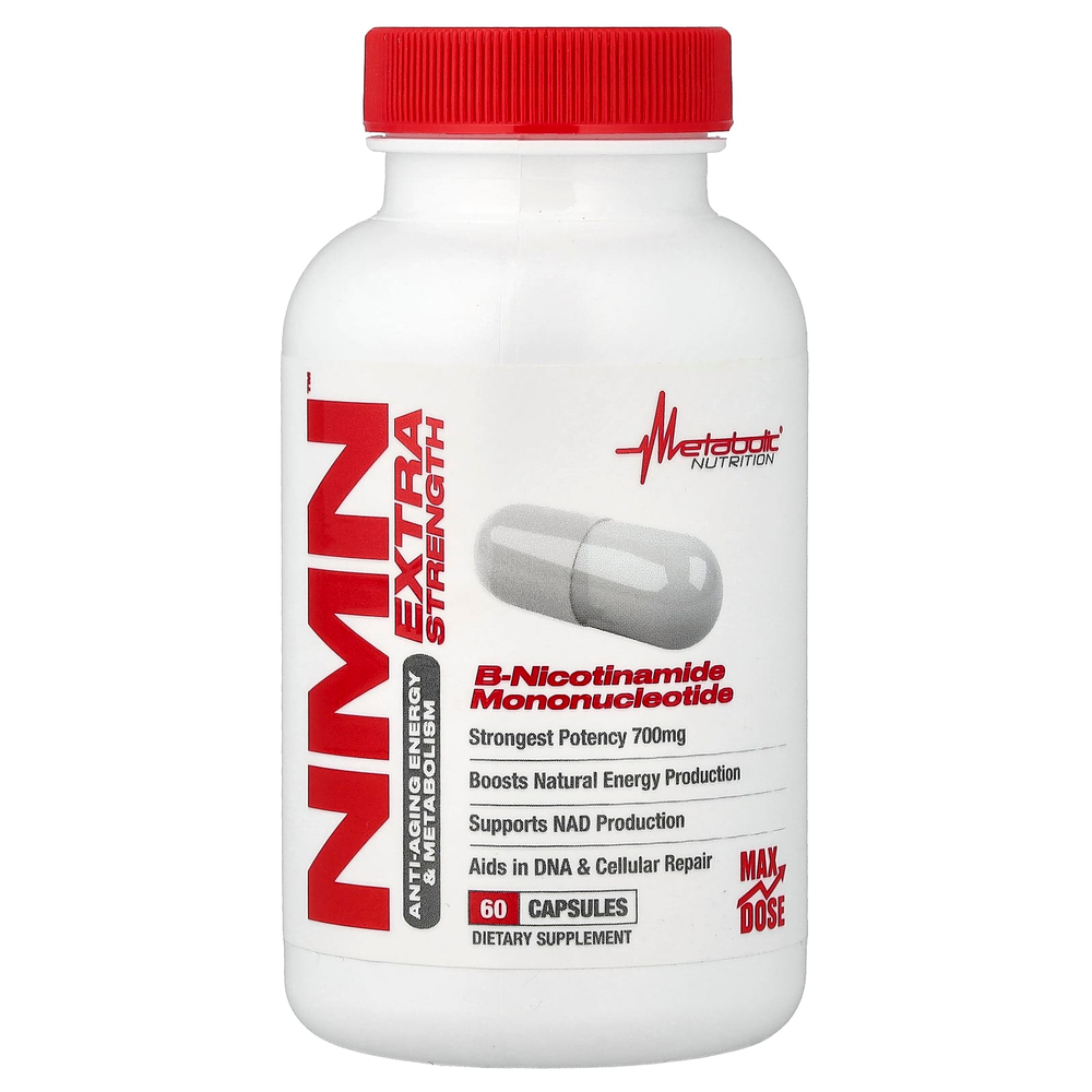 Metabolic Nutrition, NMN, 60 капсул (350 мг в 1 капсуле)