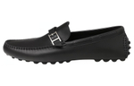 HERMES Idylle Gommino Loafers Men"s Black