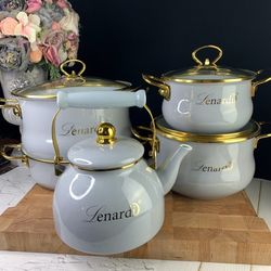 Lenardi 776-027 Набор эмалированной посуды из 9 предметов MIGUEL в под.уп.(х2)