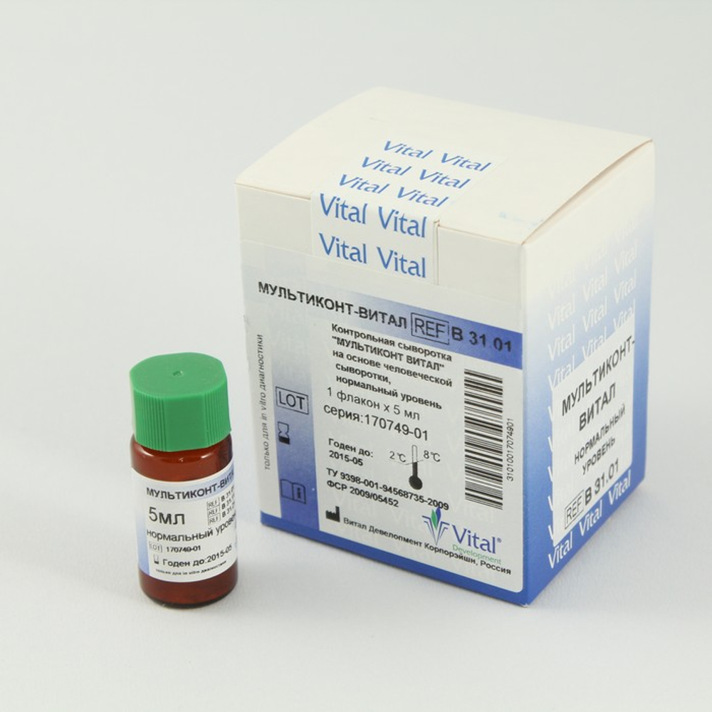 Контрольная сыворотка Мультиконт (нормальная),Витал, 5мл х1фл, В31.01