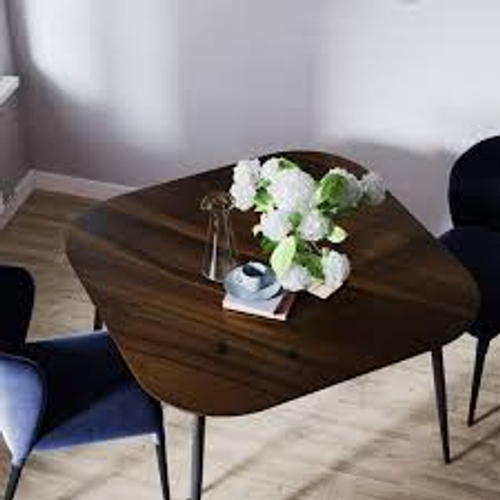 Венсе L Крышка стола (шпон) (Рустик браун; АВ8 272)+ Plazwood опора стола (шпон) (Чёрный; АВ8 265)